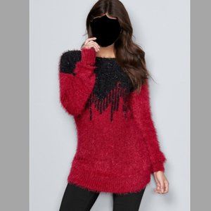 Venus Red Black Sweater S